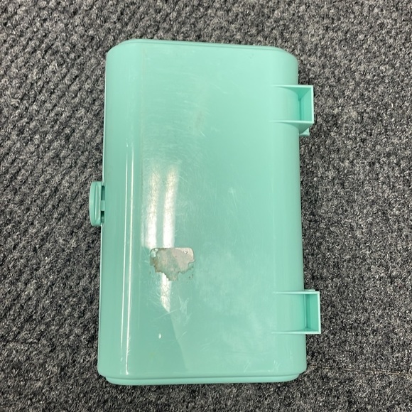 Caboodles Mint Green Small Makeup Jewelry Box Trinket Storage Case Mirror Retro - Picture 4 of 5